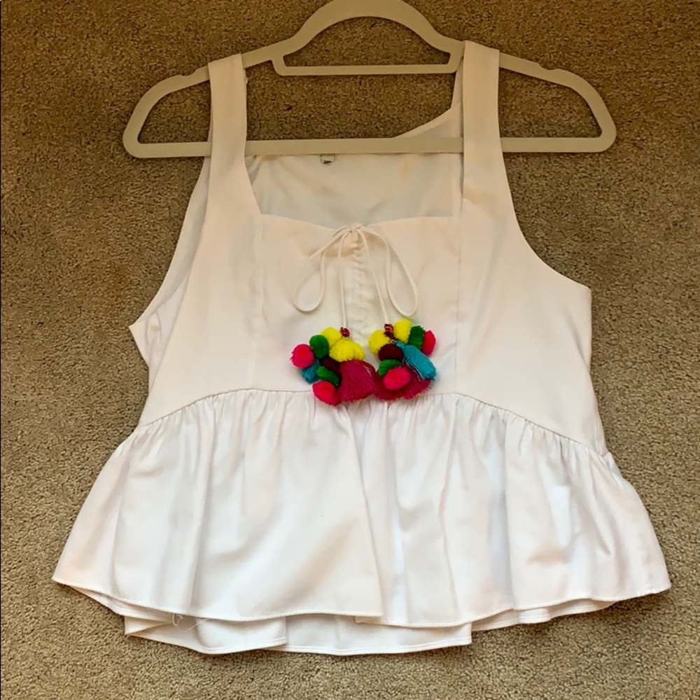 Zara white tank top